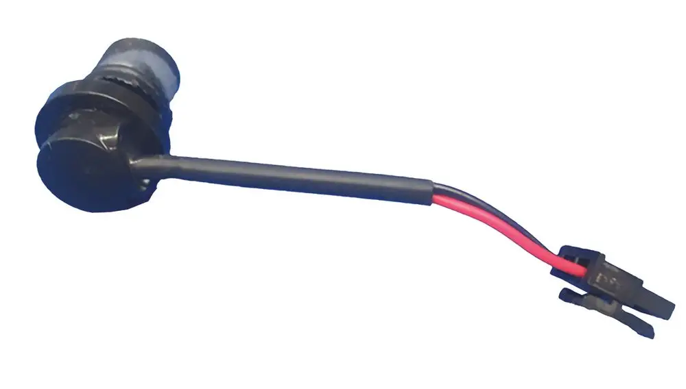 Zylindrisches Bauteil mit zwei elektrischen Anschlussdrähten, das zur Messung von Leitfähigkeit entwickelt wurde. Hersteller ist Syr.